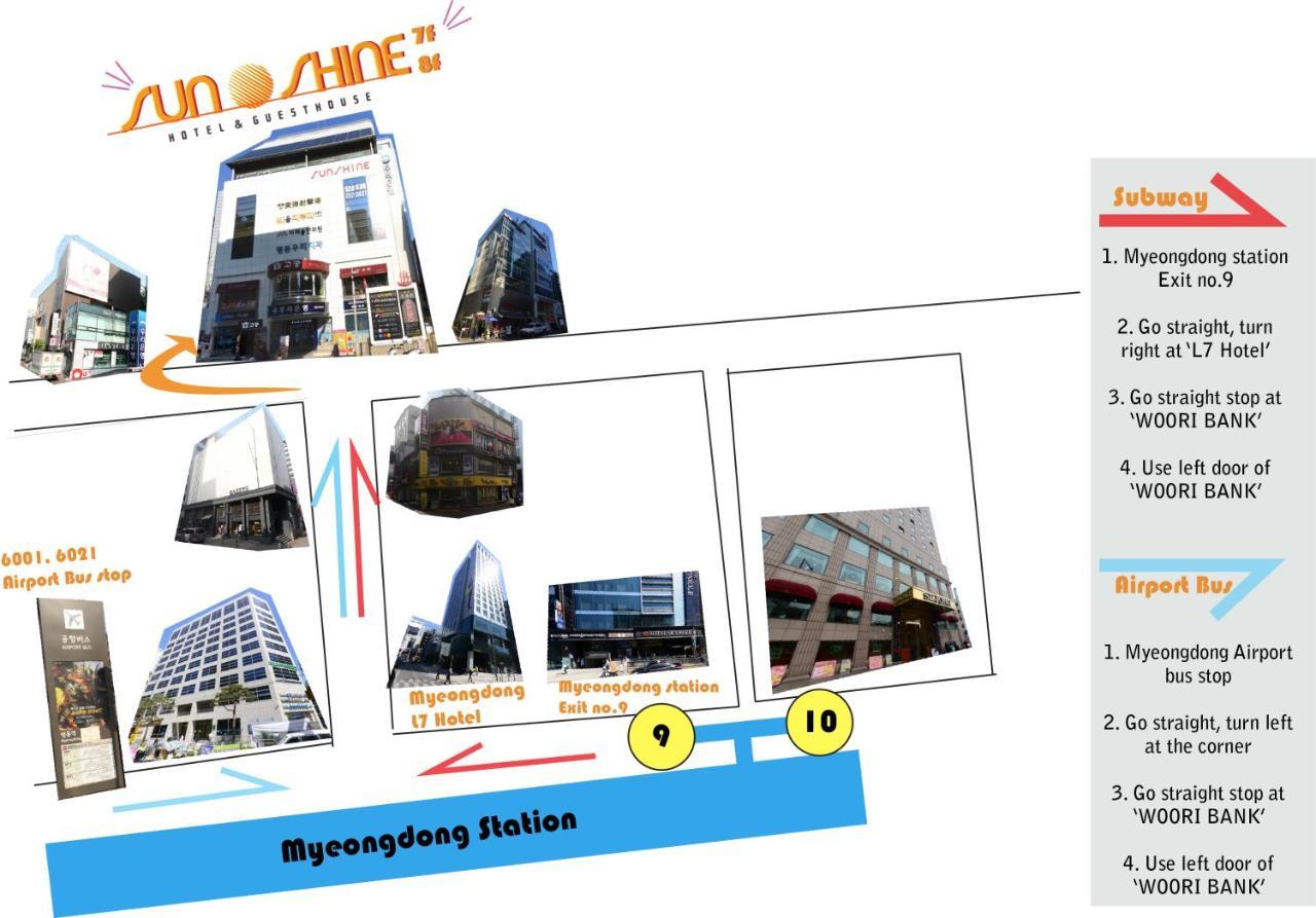 Myeongdong Sunshine Guesthouse Seoul Exterior foto